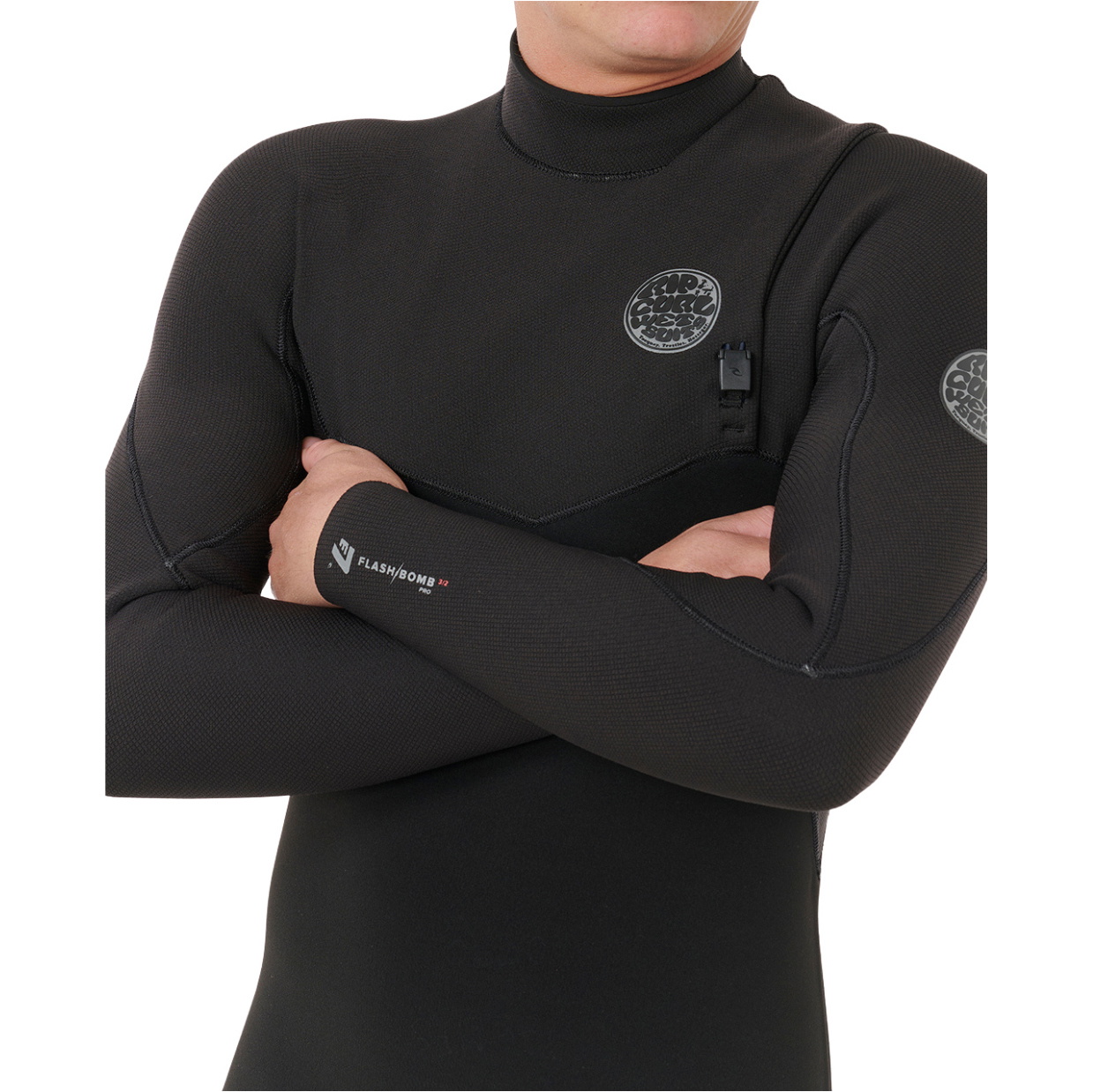 2026 Rip Curl Männer Flashbomb Pro 5/3mm Zip-frei Neoprenanzug 17EMFS - Black